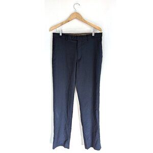 Cosani Tailored Wool Slacks Designed in Milan, Italy Navy Blue Dress Pants